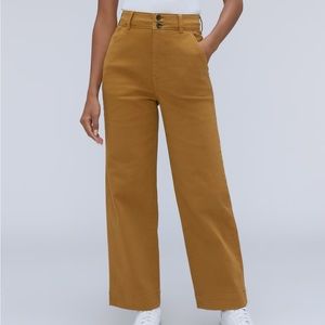 Everlane Organic Wide-Leg Pant Size 2 Tapenade